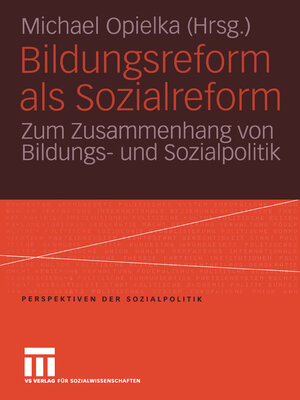 cover image of Bildungsreform als Sozialreform